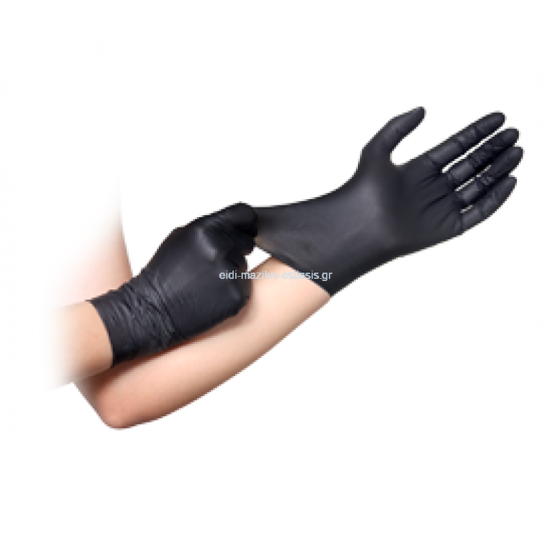 Black Nitrile Gloves Powder Free Pack of 100 BOLD