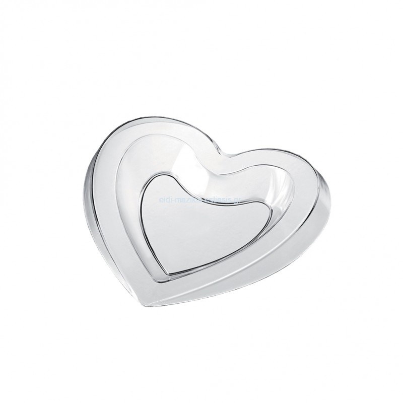 Πλαστικό Πιατάκι Kαρδιά FreeStyle PS 15cc,διάφανο